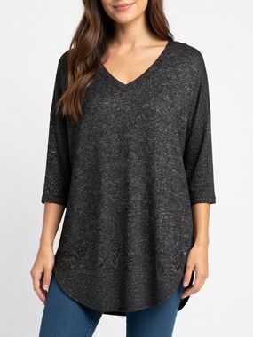 For The Republic Dark Gray oversized Knit Top